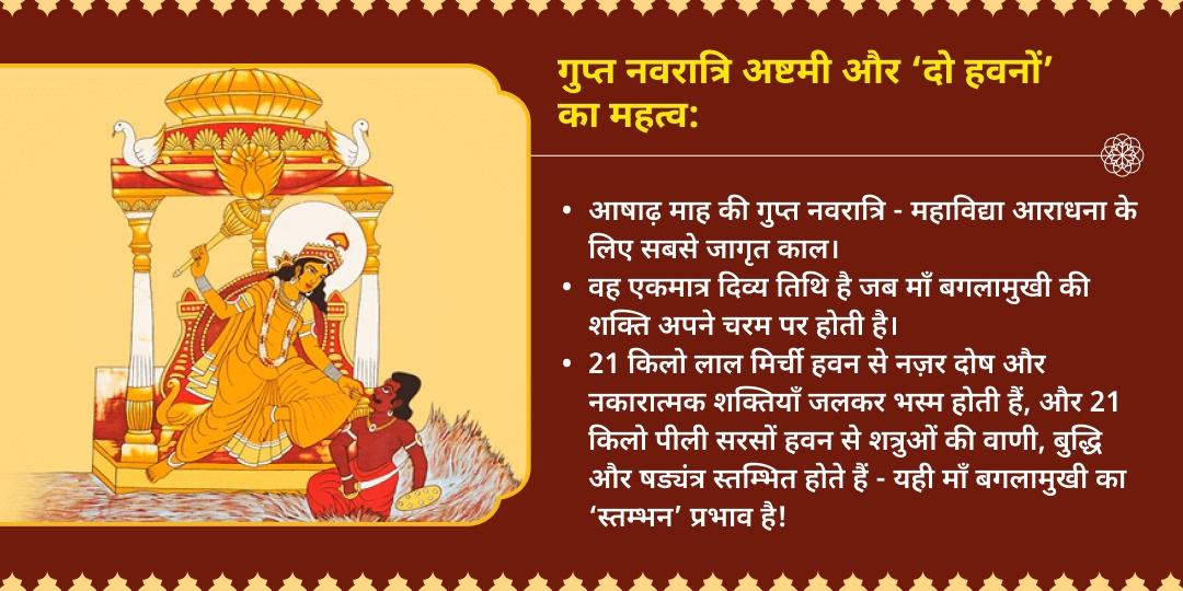 नवरात्रि महाष्टमी बगलामुखी 21kg लाल मिर्ची नज़र दोष हवन - 21kg पीली सरसों शत्रु विजय हवन