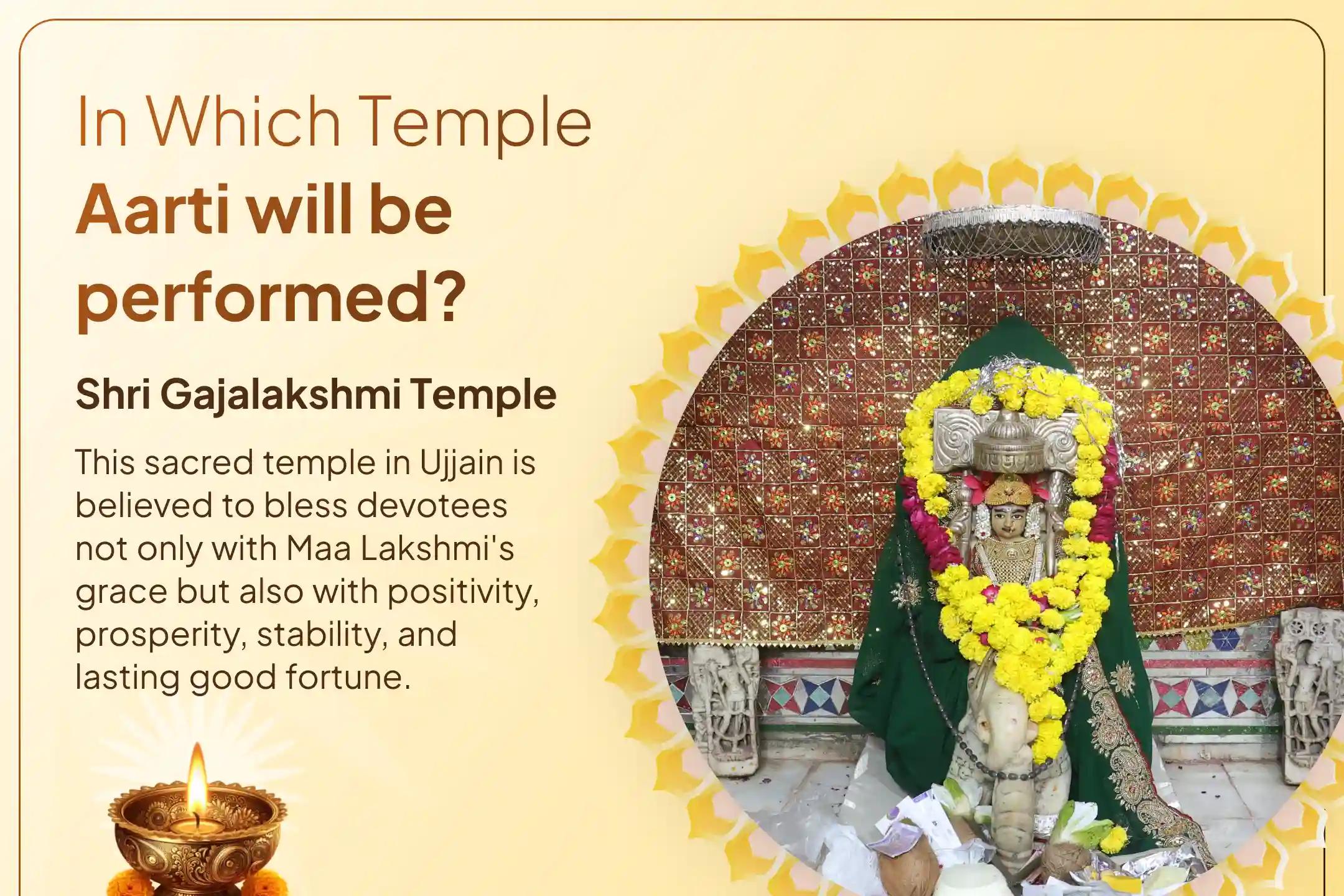 Receive the blessings of prosperity by participating in Maa Lakshmi's Aarti and Ganne ka Ras Abhishek.