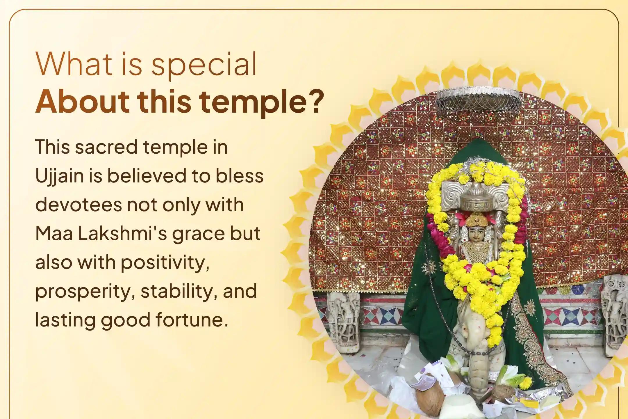 Receive the blessings of prosperity by participating in Maa Lakshmi's Aarti and the Ganne ka Ras Abhishek.