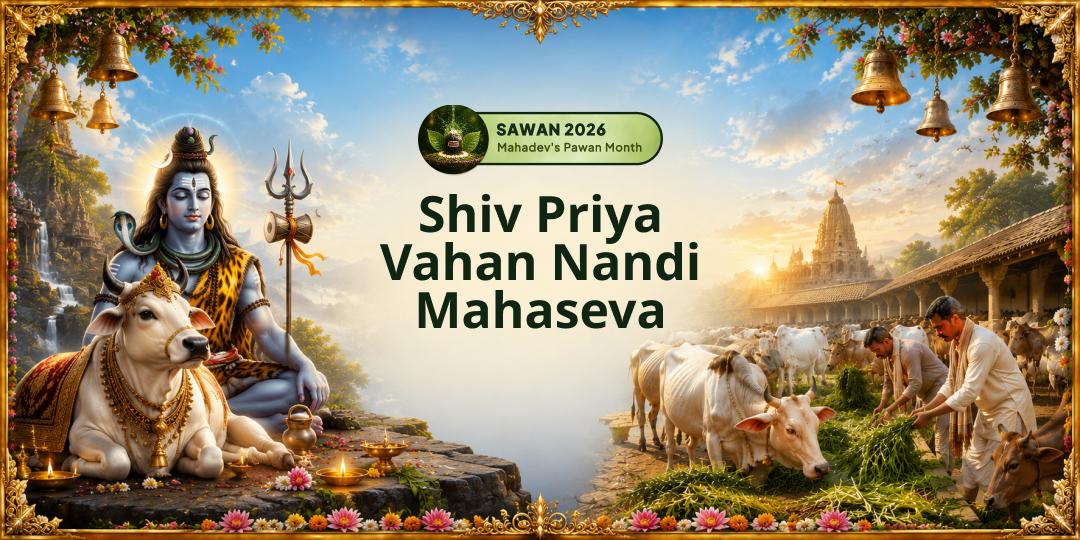 This Sawan Somwar, perform Nandi Seva and let Shiva's divine gatekeeper carry your prayer to Kailash 
