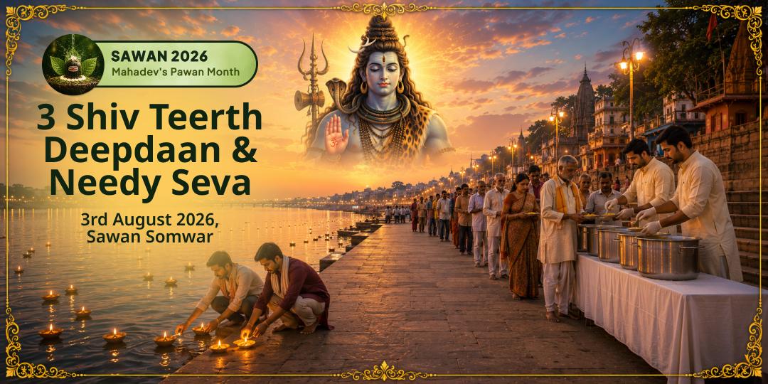 First Sawan Somwar 3 Shiv Teerth Deepdaan and Needy Seva 