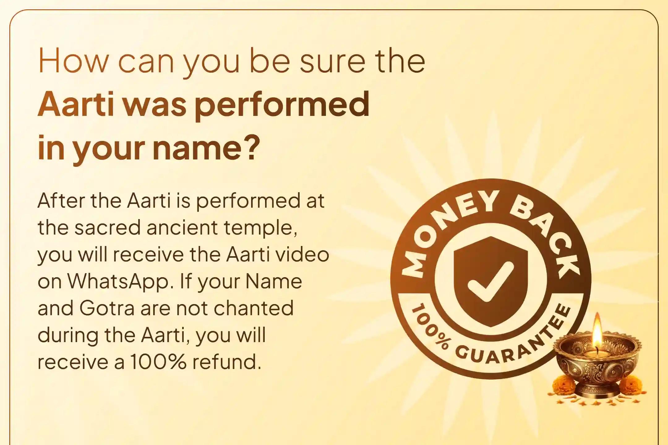 🪔 You can perform an aarti at home too. But participating in the divine aarti at the 600-year-old awakened Khedapati Hanuman Temple, performed by learned priests with a sankalp in your name and gotra, is a truly special opportunity.