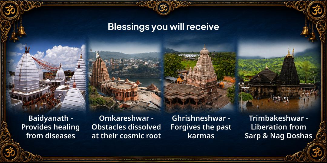 First Sawan Somwar 4 Jyotirlingas Jal-Bel Patra Abhishek 