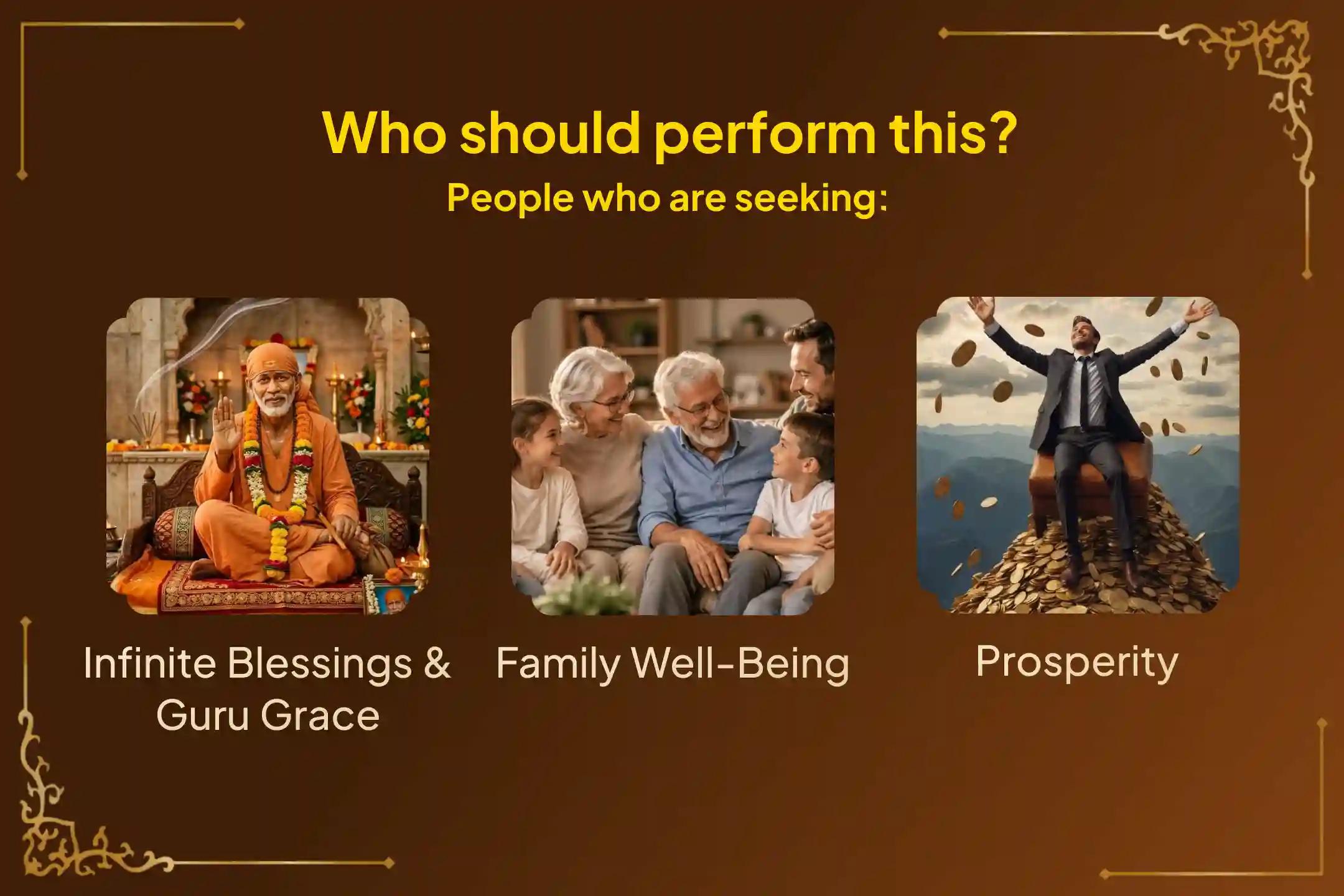 Participate in the Guru Purnima Sai Baba Special ‘Sai Baba Dhuni Pooja, Kakkad Aarti and Anna Seva for the blessings of Sai Baba for Punya, Prosperity, Guru Blessings & Family Welfare.
