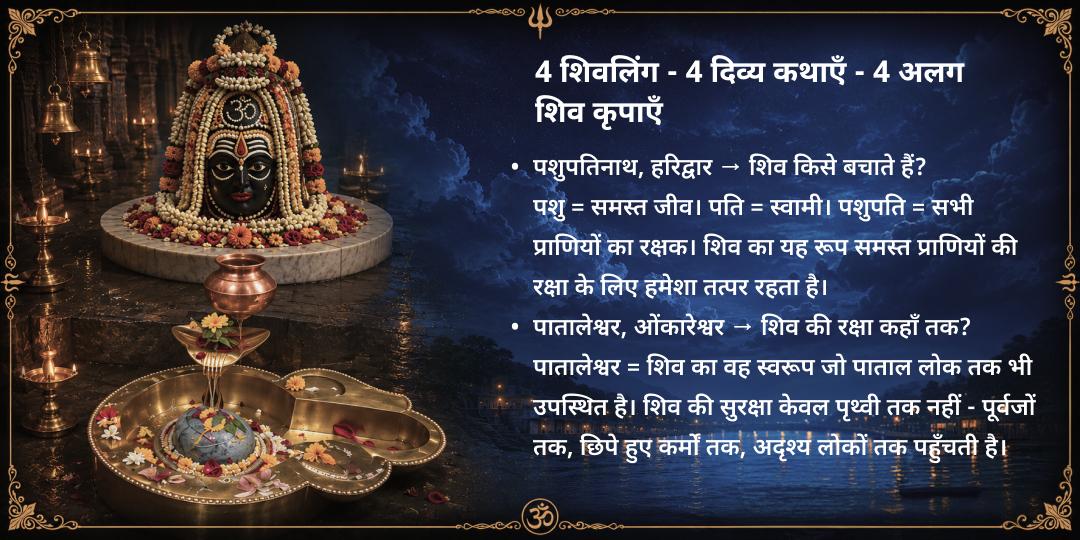 प्रथम सावन सोमवार 4 शिवलिंग रुद्राभिषेक