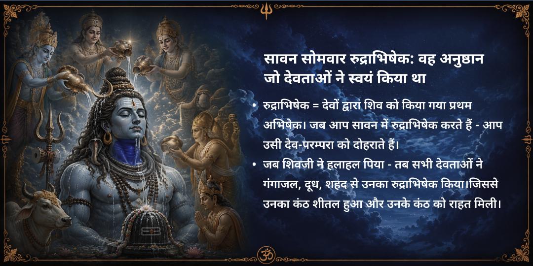 प्रथम सावन सोमवार 4 शिवलिंग रुद्राभिषेक
