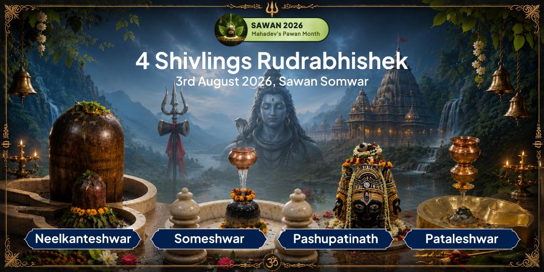 First Sawan Somwar 4 Shivlings Rudrabhishek 