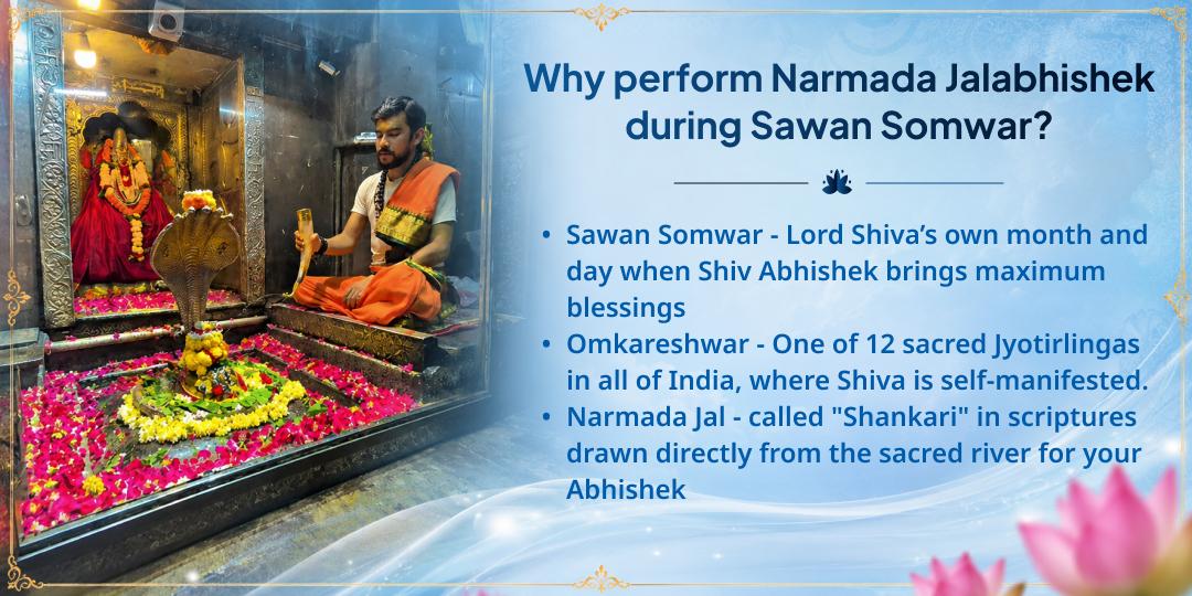 First Sawan Somwar Shri Omkareshwar Jyotirlinga Narmada Jalabhishek