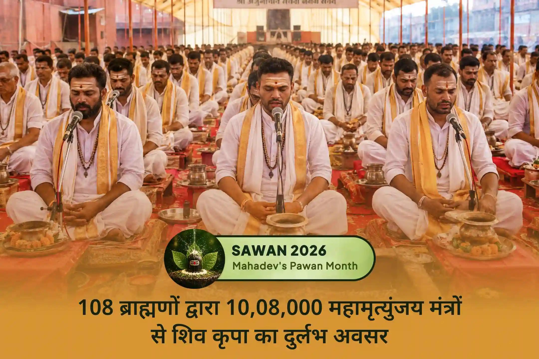 जब सावन सोमवार पर ओंकारेश्वर ज्योतिर्लिंग क्षेत्र में गूंजेंगे 10,08,000 महामृत्युंजय मंत्र, तब अपने नाम-संकल्प से भगवान शिव की आराधना में सहभागी बनें।