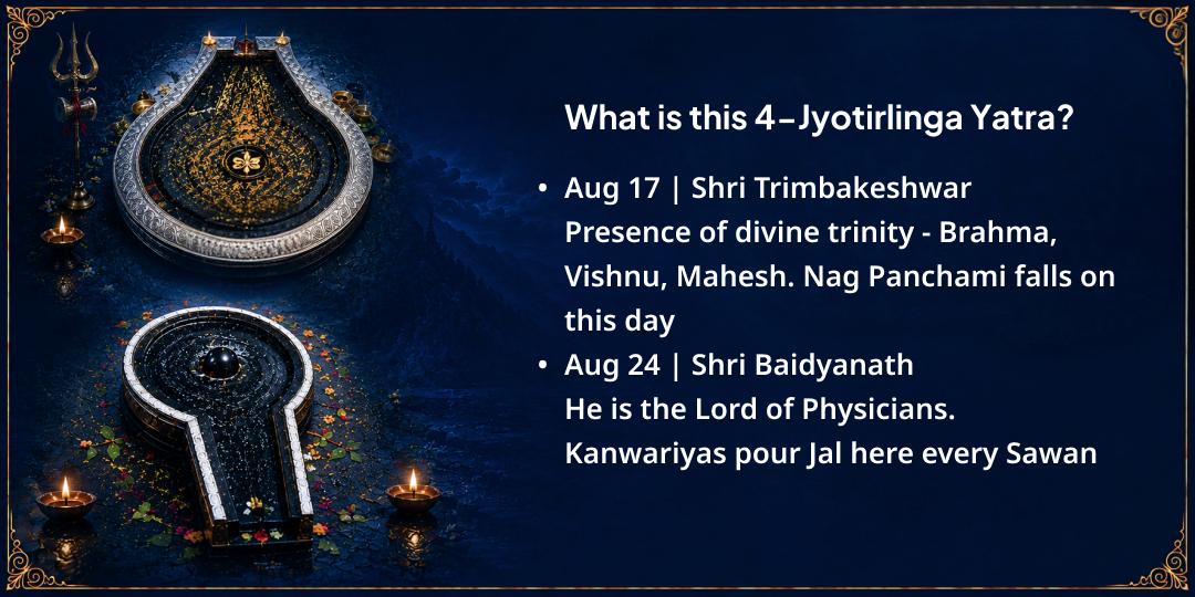 4 Sawan Somwar 4 Jyotirlinga Yatra Maha Abhishek Sankalp 
