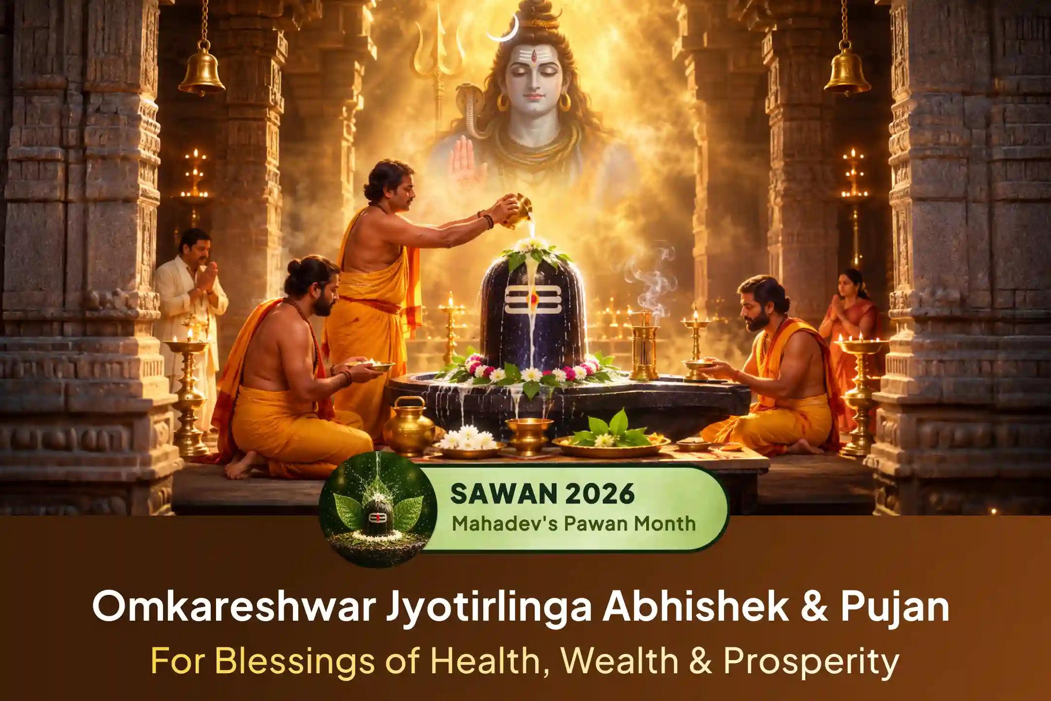 Sawan Omkareshwar Jyotirlinga Special! Seek Lord Shiva's Blessings for Protection from Ill Health, Evil Eye, and Negative Energies.