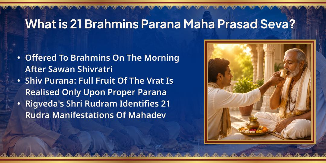 Sawan Shivratri Kashi 21 Brahmins Parana Prasad Seva 
