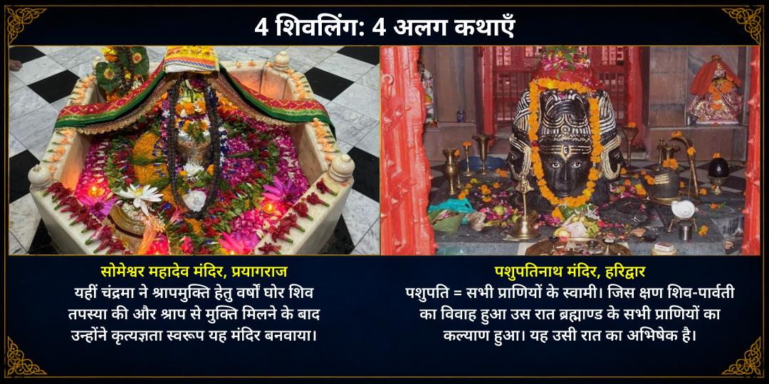 सावन शिवरात्रि निशीथ काल 4 शिवलिंग जल - बेलपत्र अभिषेक