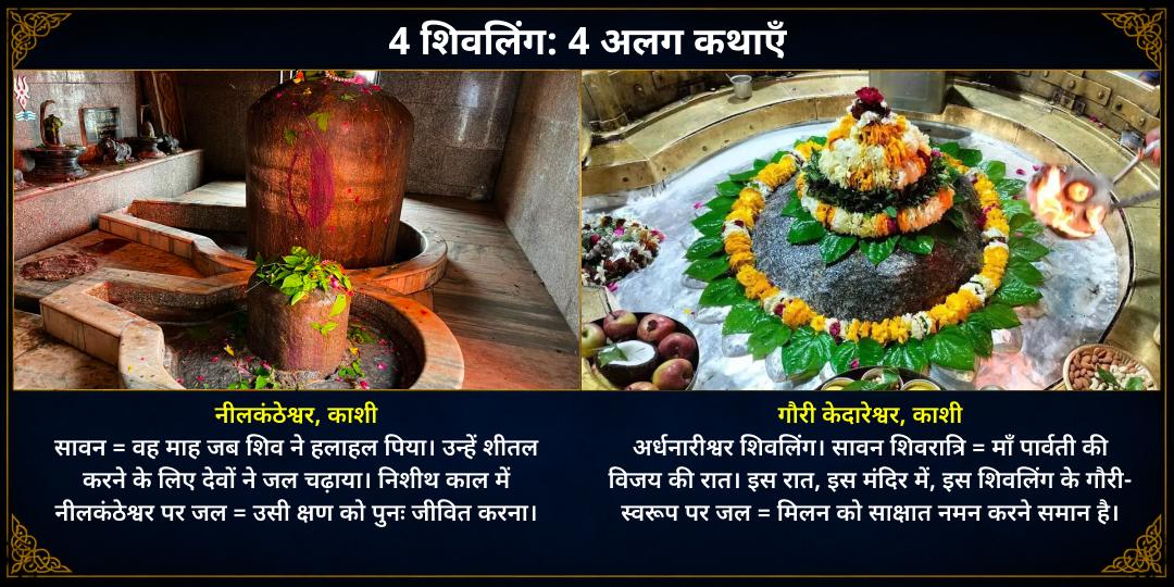 सावन शिवरात्रि निशीथ काल 4 शिवलिंग जल - बेलपत्र अभिषेक
