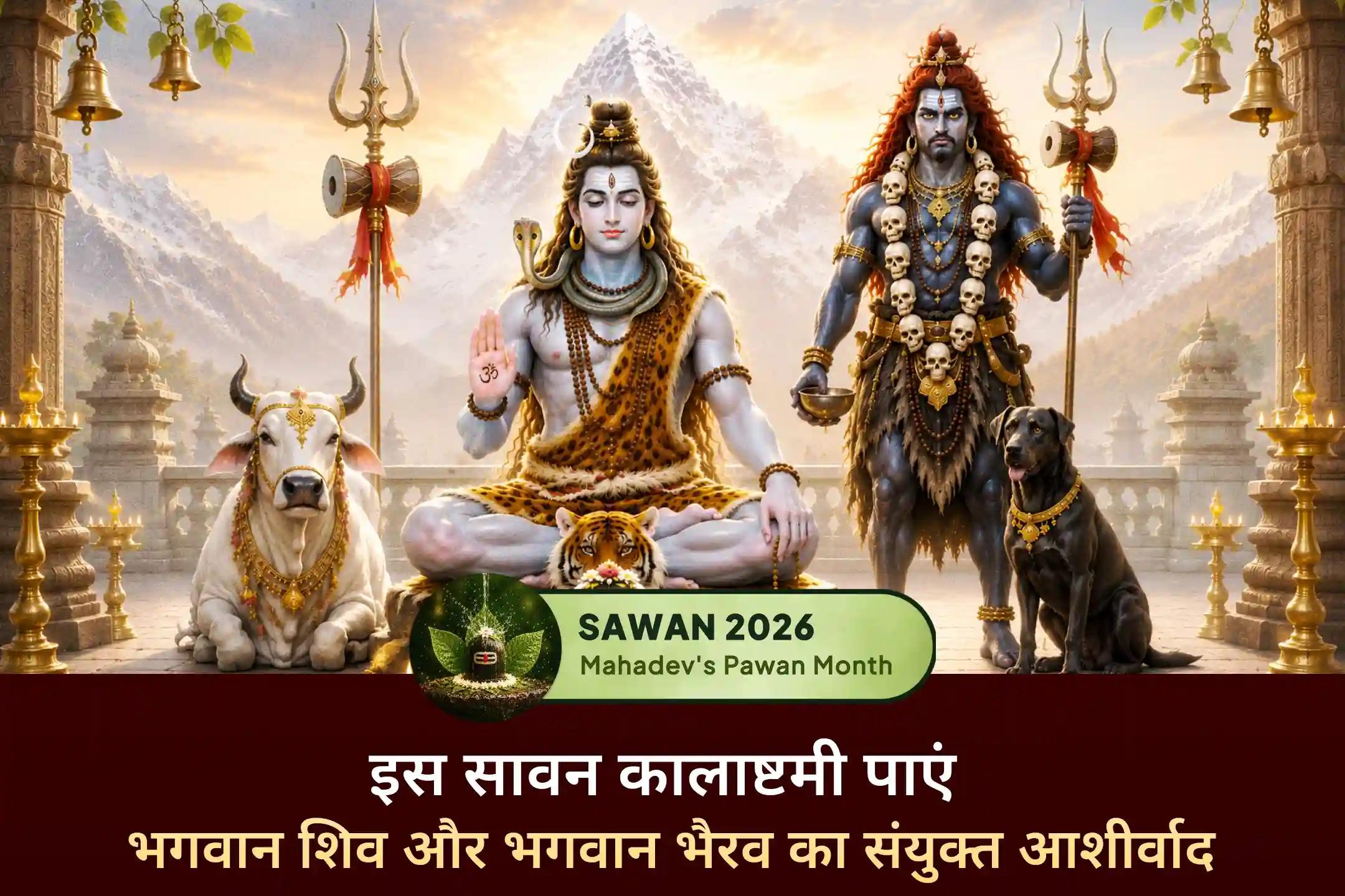 18 साल बाद दुर्लभ सावन में कालाष्टमी का संयोग। इस पवित्र पूजा के माध्यम से पाएं भगवान शिव की कृपा और भगवान काल भैरव का दिव्य संरक्षण।