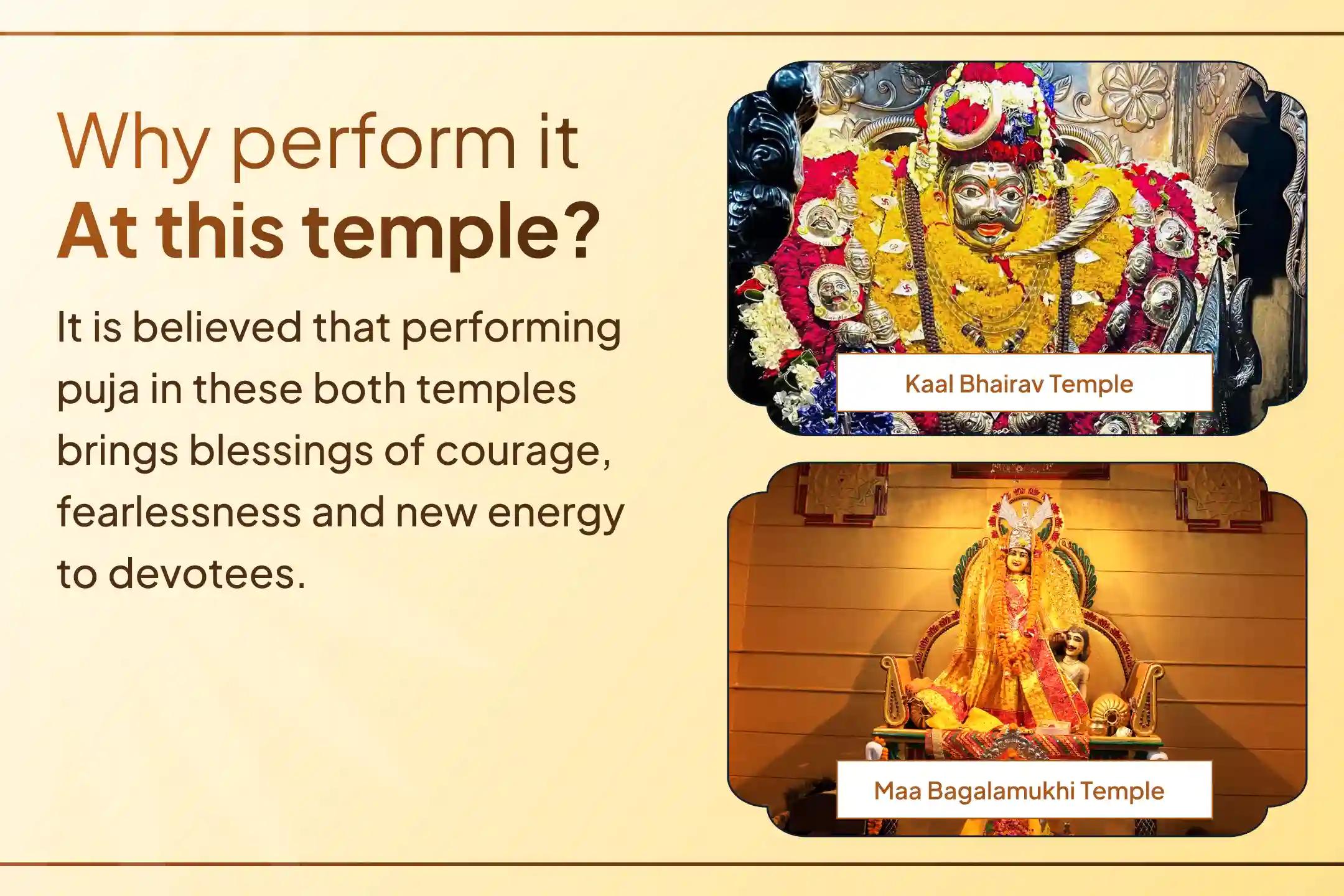 Connect with the joint grace of the protector of Kashi, Kaal Bhairav, and Maa Baglamukhi, where with 1,00,008 mantra chanting and 21 kg havan, receive blessings of victory and protection by calming the obstacles of life.