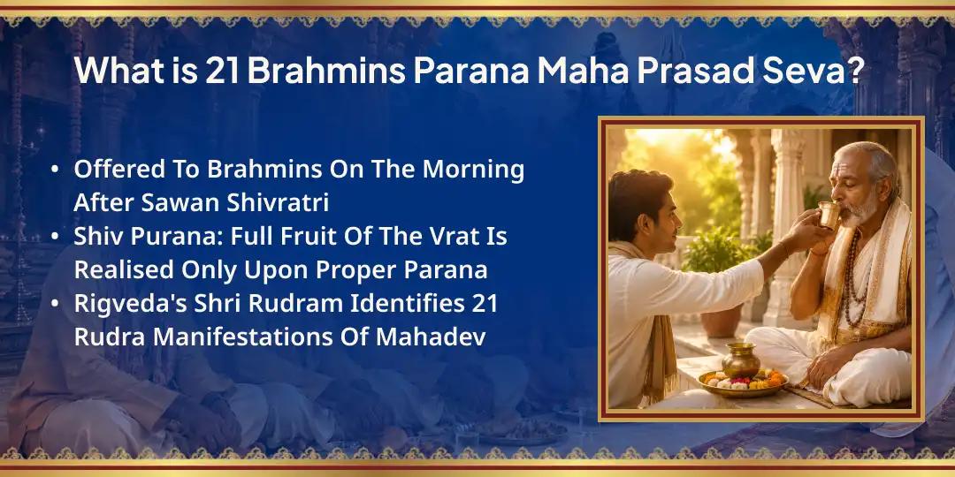 Sawan Shivratri Kashi 21 Brahmins Parana Prasad Seva 