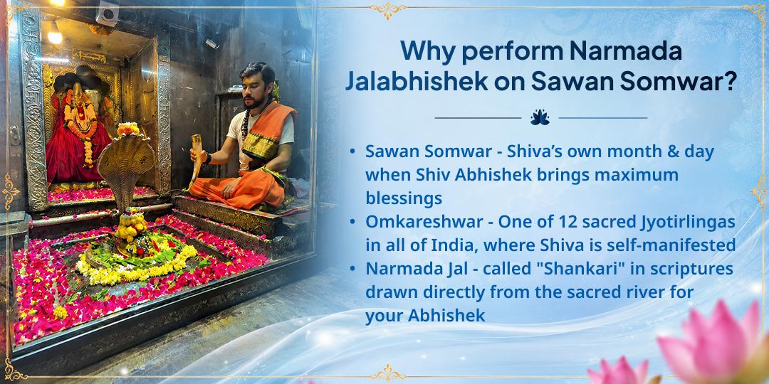 Sawan Somwar Shri Omkareshwar Jyotirlinga Narmada Jalabhishek