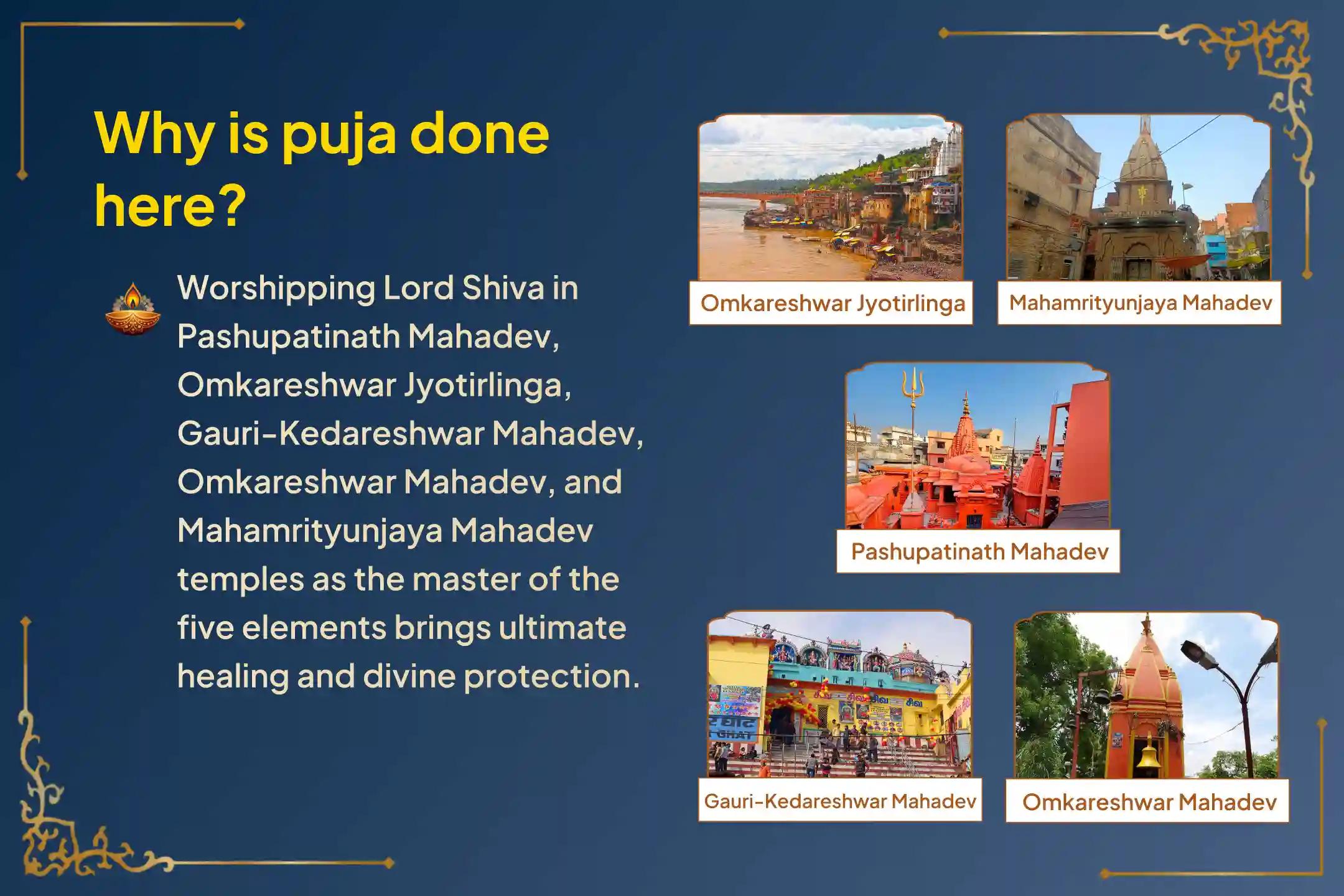 Participate in the 'Panch Tatva (Prithvi, Jala, Vayu, Akaash, Agni) Maha Rudrabhishek at Five Sacred Shivalayas' on auspicious Monday for blessings of good health and protection from negative influences
