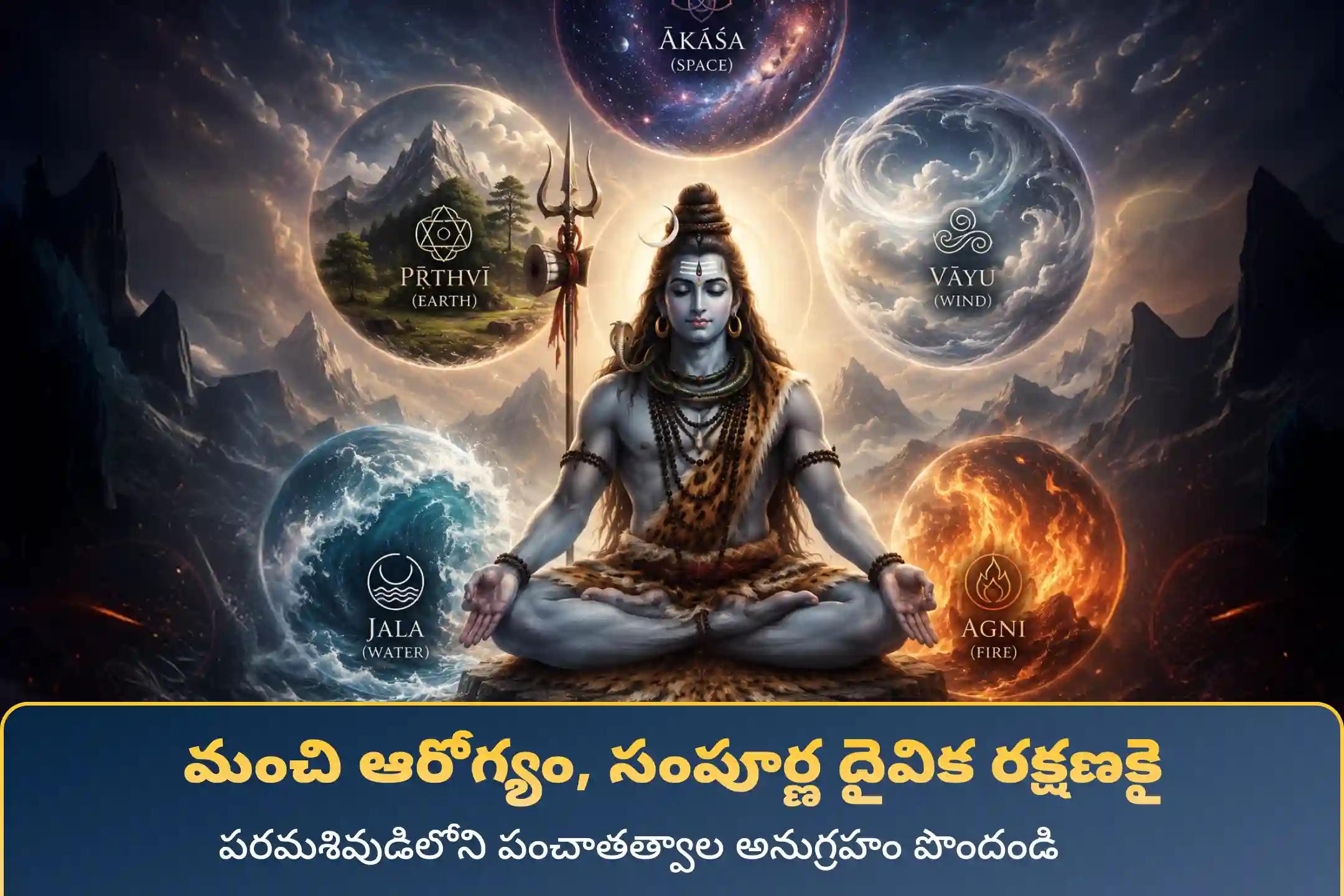 మంచి ఆరోగ్యం మరియు ప్రతికూల శక్తుల నుండి రక్షణ కోసం, పవిత్రమైన ఈ సోమవారం రోజున 'ఐదు పవిత్ర శివాలయాలలో పంచతత్వ మహా రుద్రాభిషేకం' సేవలో పాల్గొనండి.