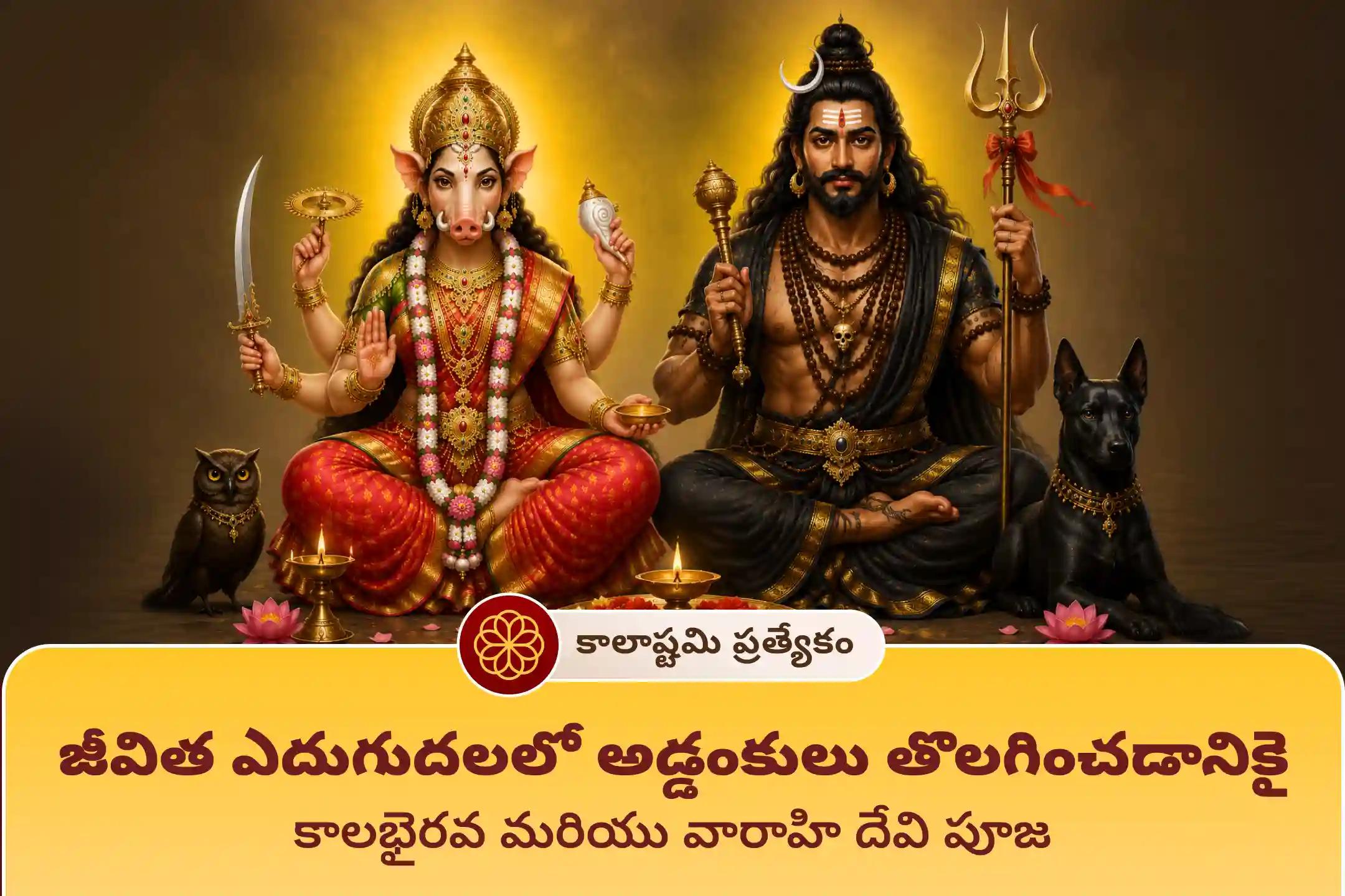 🕉️మీ జీవిత ఎదుగుదలను అడ్డుకుంటున్న సమస్త దృశ్య, అదృశ్య అడ్డంకుల నుండి ఉపశమనం కోసం పవిత్ర కాశీ క్షేత్రంలో నిర్వహించబడే " వారాహి దేవి మరియు కాలభైరవ నరదృష్టి దోష, సర్వ బాధా నివారణ పూజ"లో పాల్గొనండి.🙏