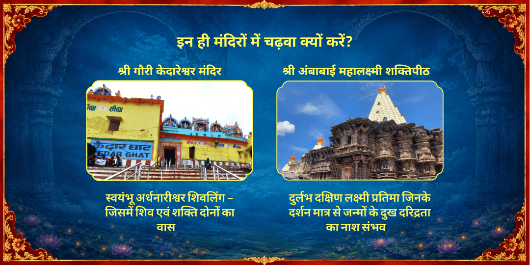 सावन शुक्रवार गौरी केदारेश्वर - महालक्ष्मी शक्तिपीठ चढ़ावा 