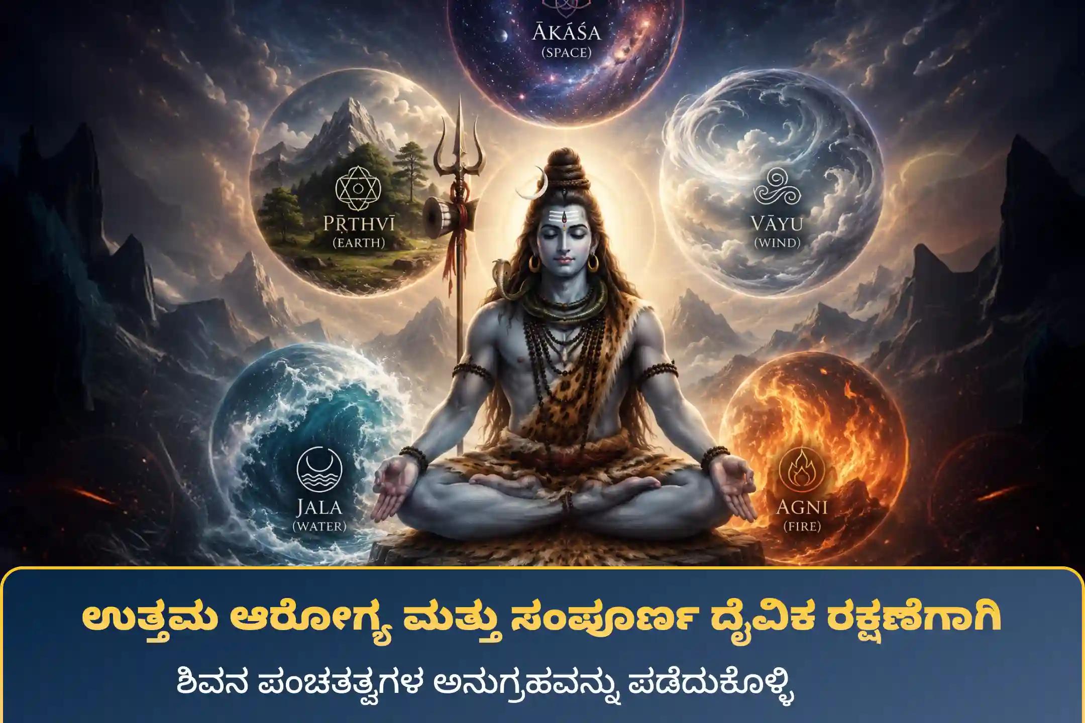 ಉತ್ತಮ ಆರೋಗ್ಯ ಮತ್ತು ನಕಾರಾತ್ಮಕ ಶಕ್ತಿಗಳಿಂದ ರಕ್ಷಣೆ ಪಡೆಯಲು, ಪವಿತ್ರವಾದ ಈ ಸೋಮವಾರದಂದು ‘ಐದು ಪವಿತ್ರ ಶಿವಾಲಯಗಳಲ್ಲಿ ಪಂಚತತ್ವ (ಪೃಥ್ವಿ, ಜಲ, ವಾಯು, ಆಕಾಶ, ಅಗ್ನಿ) ಮಹಾ ರುದ್ರಾಭಿಷೇಕ’ದಲ್ಲಿ ಪಾಲ್ಗೊಳ್ಳಿ