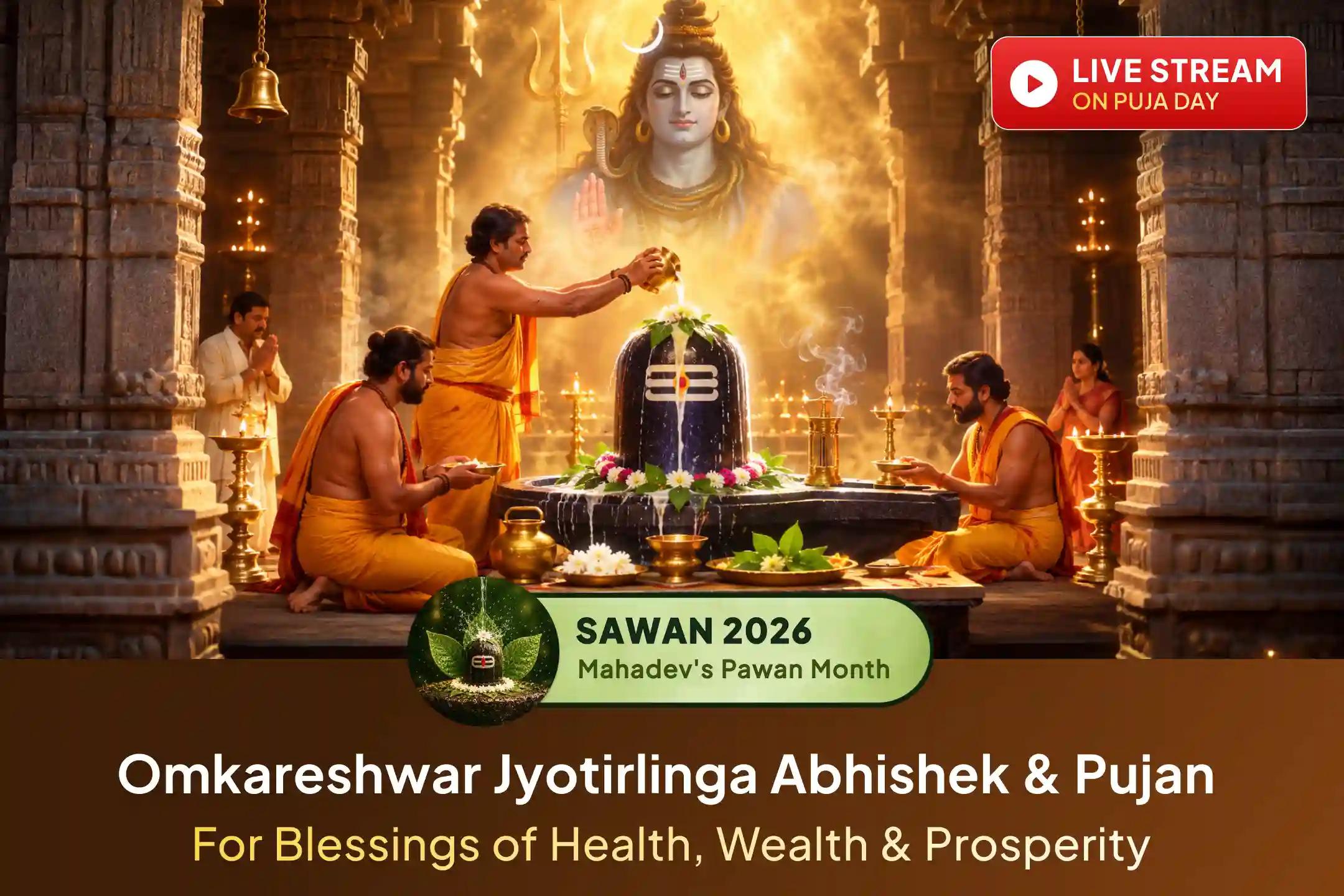 Sawan Omkareshwar Jyotirlinga Special! Seek Lord Shiva's Blessings for Protection from Ill Health, Evil Eye, and Negative Energies.