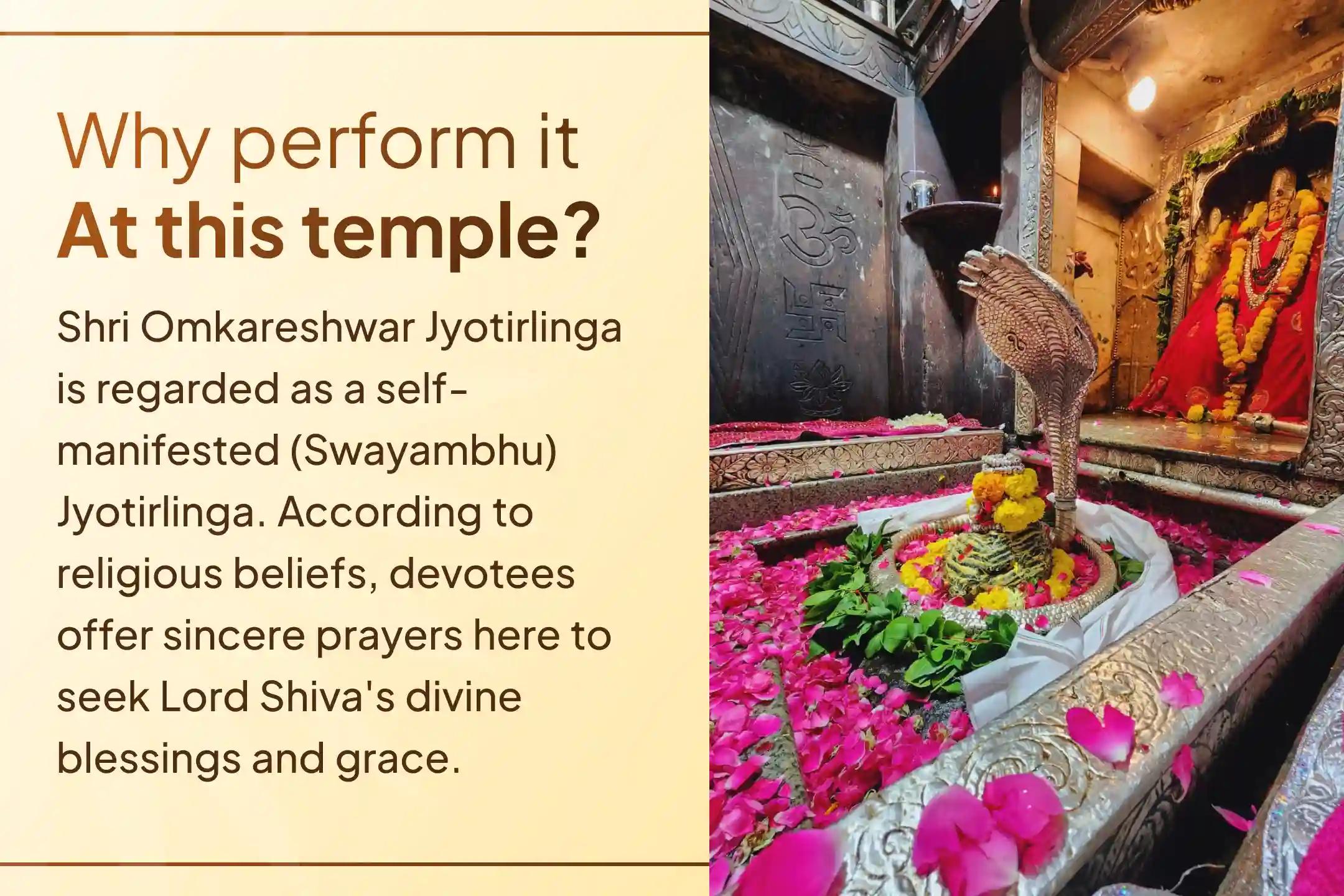 Join the sacred Rudrabhishek Puja at Omkareshwar Jyotirlinga on Sawan Amavasya and pray to Lord Shiva for success in every aspect of life.