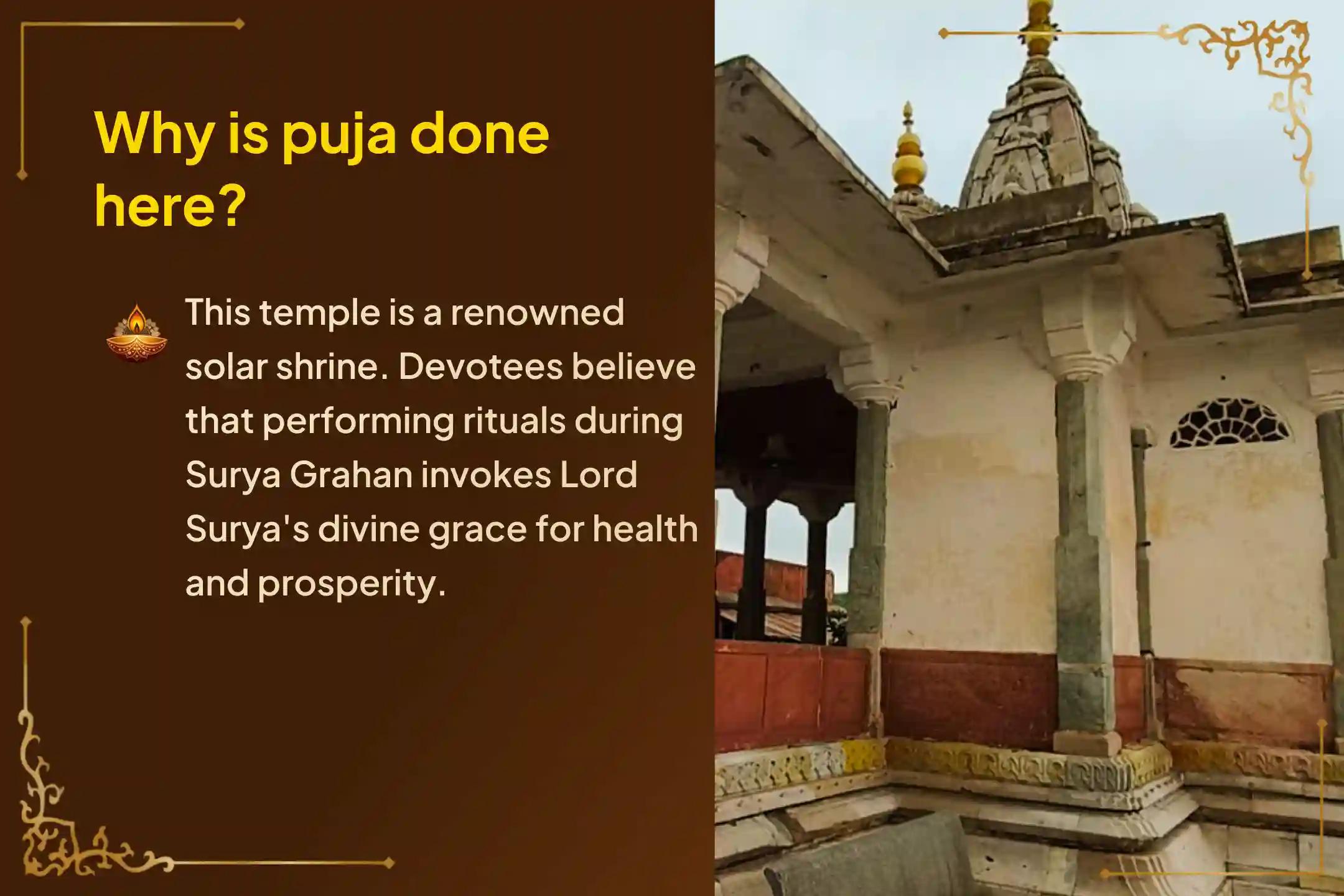 Participate in the 'Surya Grahan Shanti Puja for Sagittarius Rashi (Dhanu)' on Surya Grahan Amavasya to seek protection from eclipse afflictions, maintain inner mental stability, and invoke blessings for physical vitality and good health.