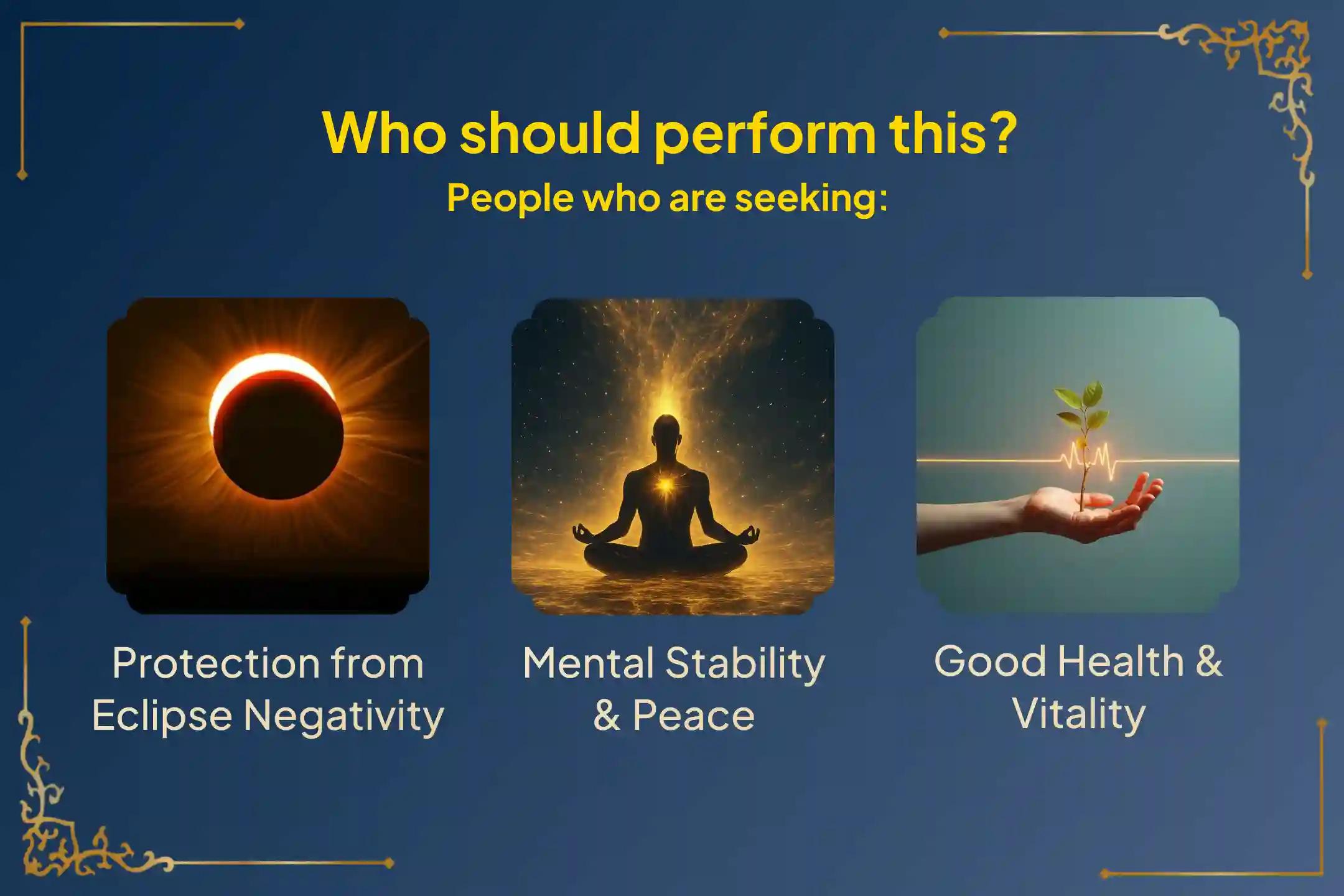 Participate in the 'Surya Grahan Shanti Puja for Cancer Rashi (Karka)' on Surya Grahan Amavasya to seek protection from eclipse afflictions, maintain mental stability, and invite good health.