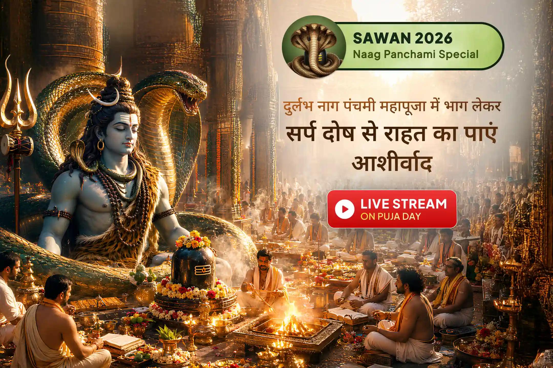 🐍 इस नाग पंचमी पर बन रहा है दुर्लभ सोमवर योग, जो अगले 14 वर्षों तक दोबारा नहीं आएगा। जानें, यह संयोग इतना विशेष क्यों माना जाता है। ⭐