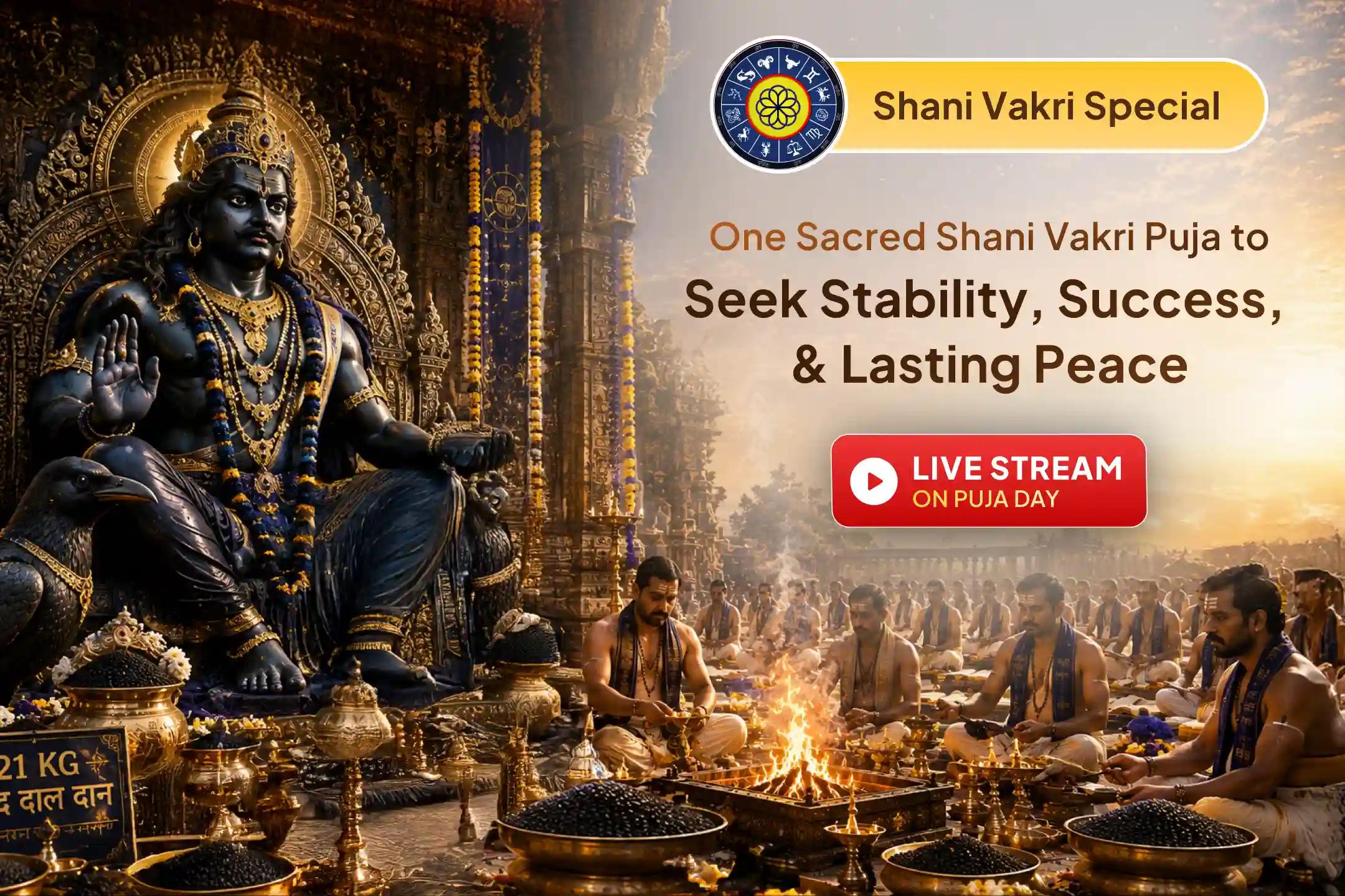 🙏 A sacred opportunity to receive the combined blessings of Shani Dev on shani vakri Join this special ritual and seek relief from negativity and protection from life’s obstacles.