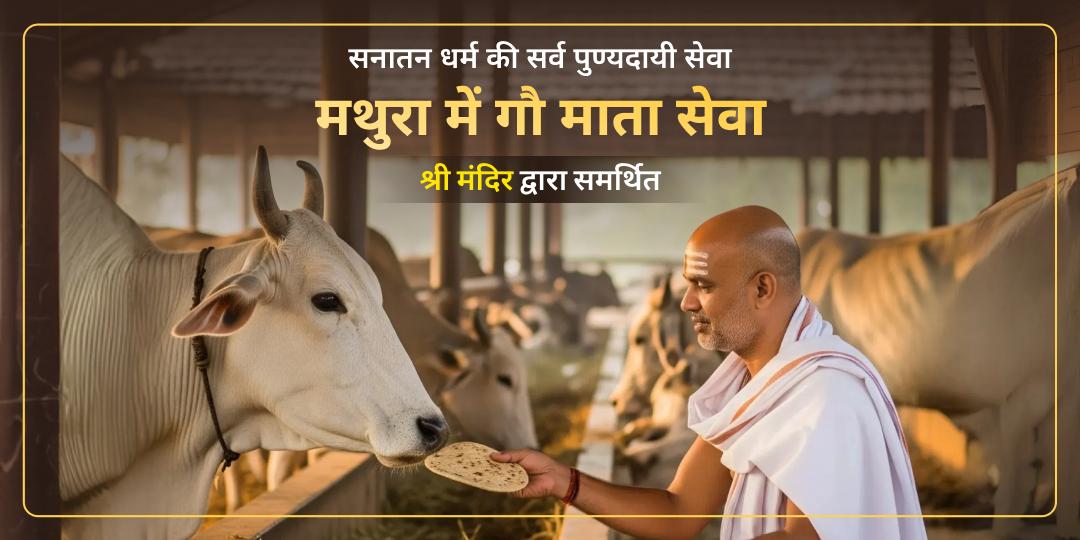 मथुरा में गौ माता सेवा