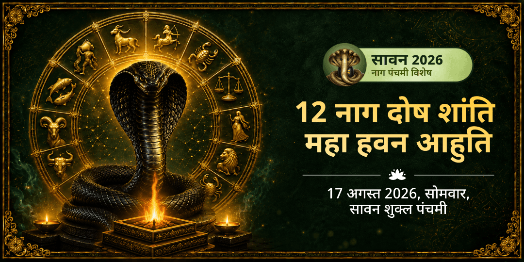 सोमवार नाग पंचमी 12 नाग दोष शांति महा हवन आहुति