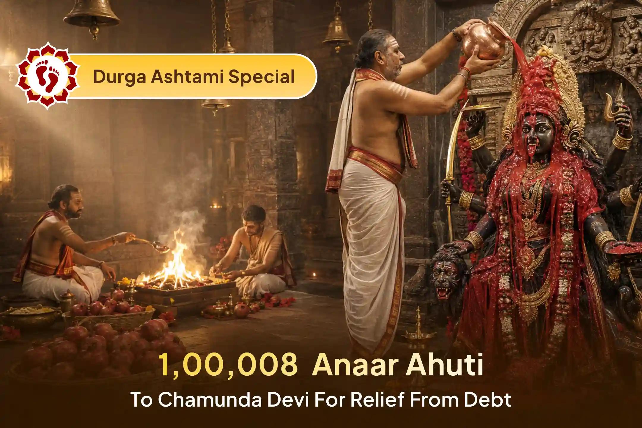 This Durga Ashtami, Seek Maa Chamunda's blessings for relief from recurring debts and multiplying life challenges. 
