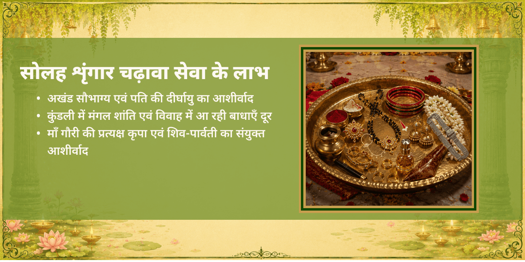 हरियाली तीज गौरी केदारेश्वर सोलह शृंगार चढ़ावा 