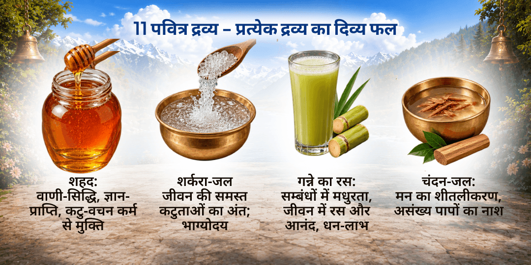 अंतिम सावन सोमवार एकादश 11 द्रव्य महा अभिषेक