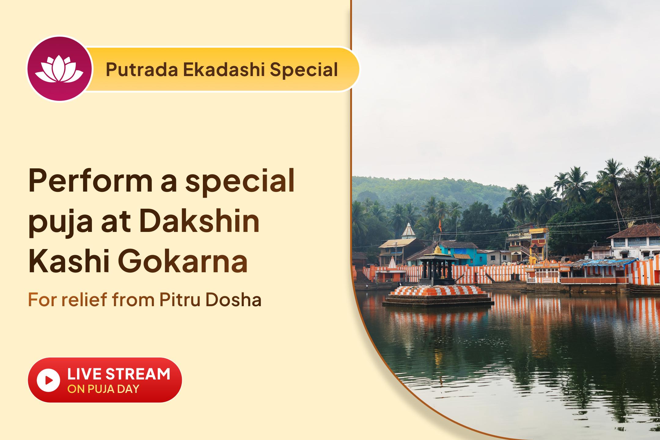 Are you facing repeated obstacles in life? Participate in the Pitru Shanti Puja at the sacred Gokarna Teerth this Ekadashi.