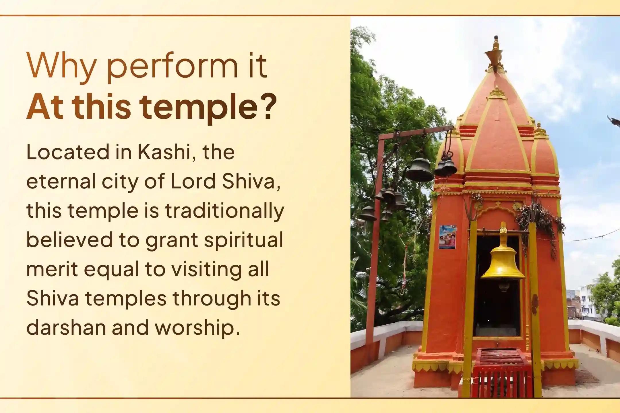 🌙 When the Last Monday of Sawan and the sacred  Nishit Kal occur together, this is a rare opportunity to seek Lord Shiva's blessings through worship at Omkareshwar Mahadev Temple in Kashi.