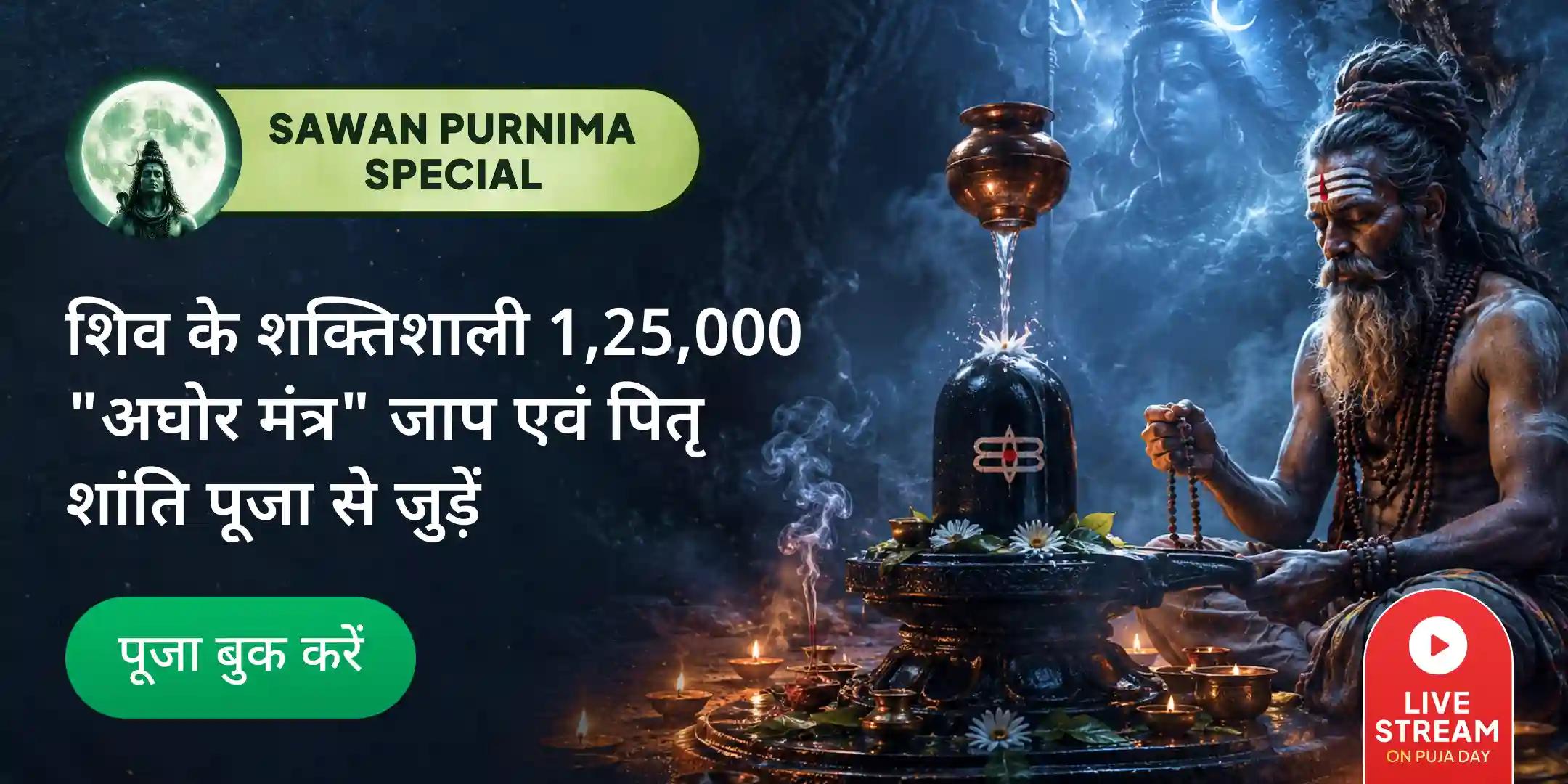 भगवान शिव के अत्यंत गुप्त एवं शक्तिशाली "अघोर मंत्र" के 1,25,000 जाप के साथ पितृ शांति पूजा