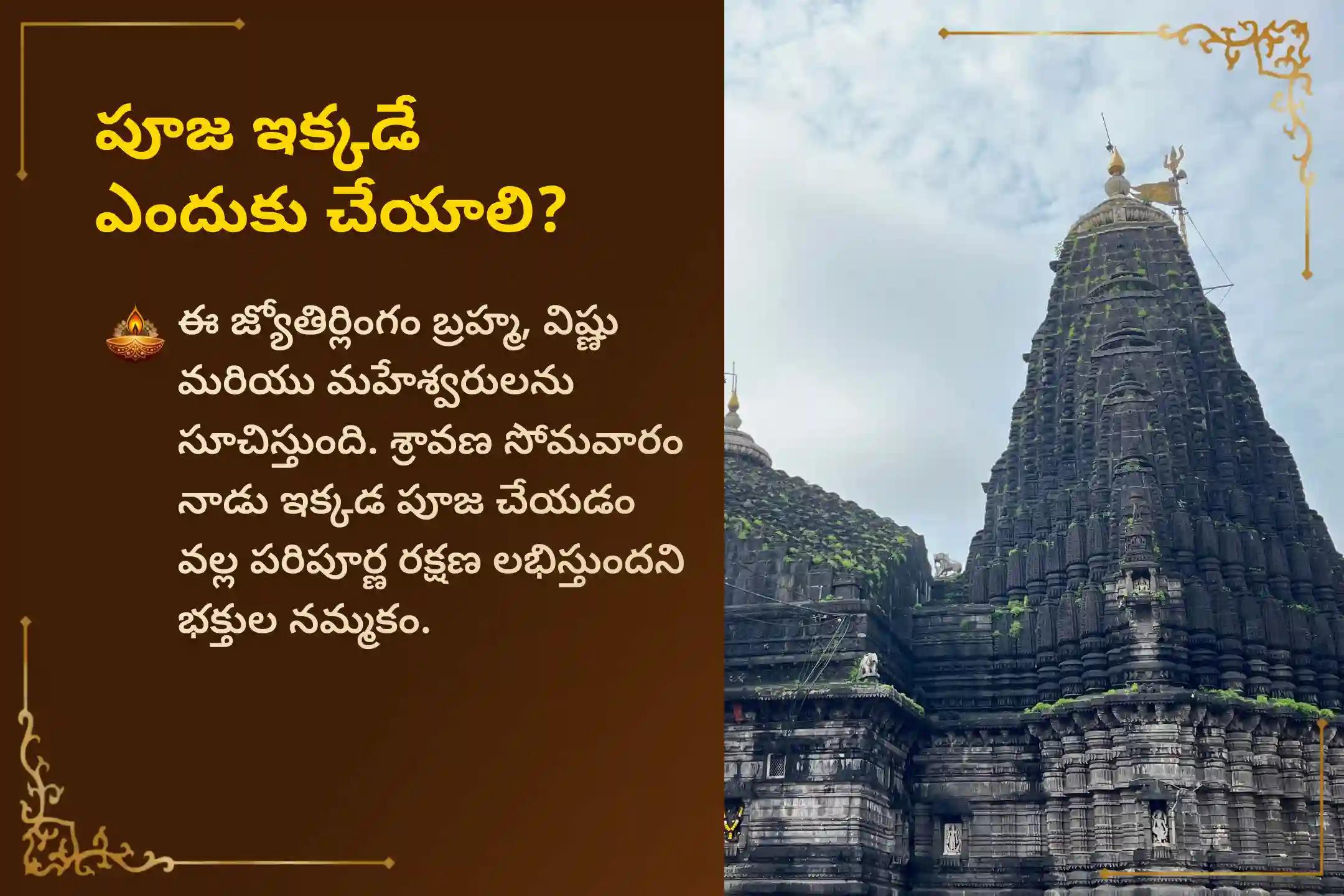 శ్రావణ సోమవారం పర్వదినాన 'త్రయంబకేశ్వర జ్యోతిర్లింగ గంగాజల రుద్రాభిషేకం' పూజలో పాల్గొని మీ కుటుంబ ఆరోగ్యం మరియు శ్రేయస్సు కొరకు బ్రహ్మ, విష్ణు మరియు మహేశ్వరుల దివ్యానుగ్రహాన్ని పొందండి.🙏