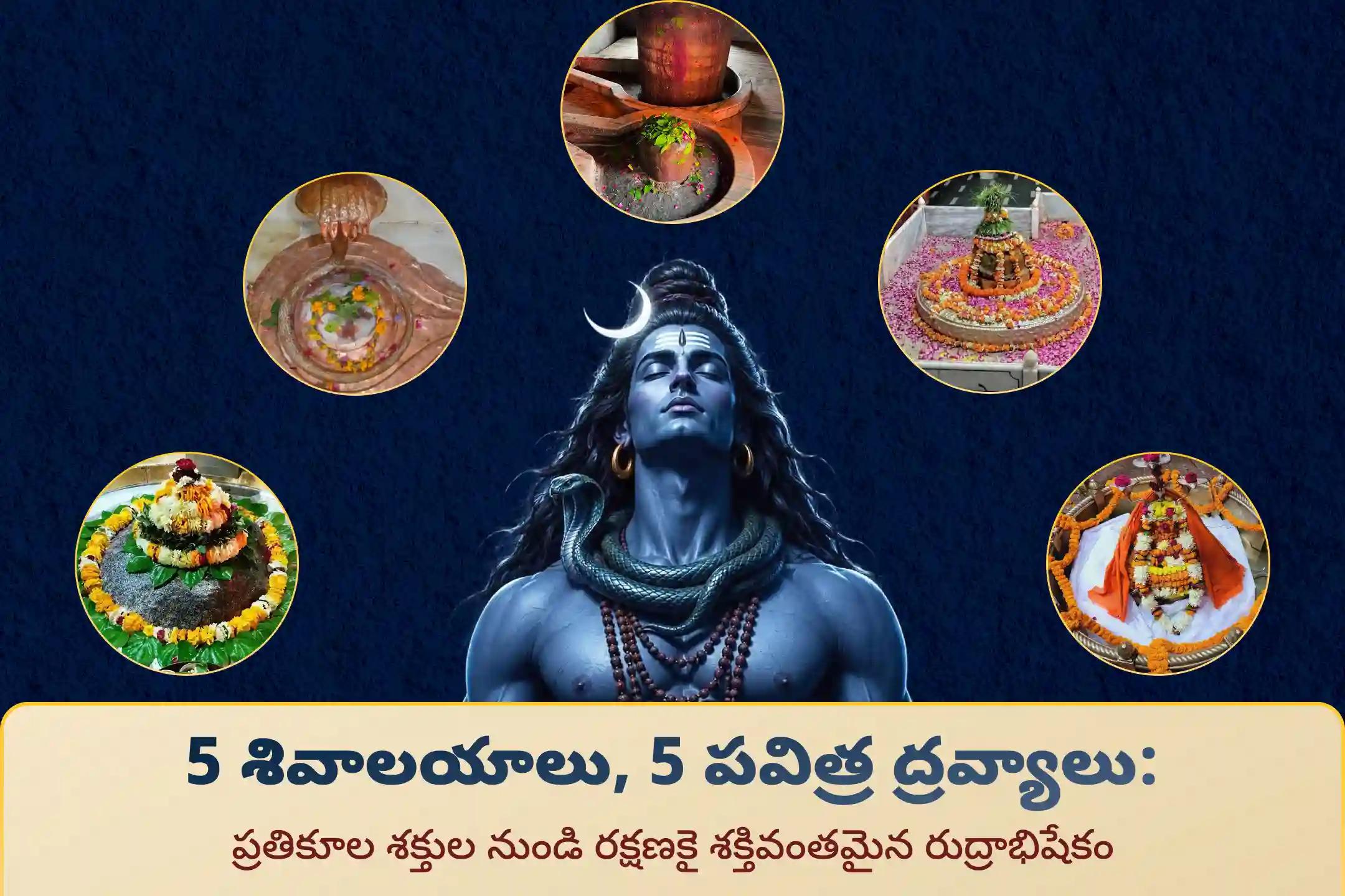 కాశీలోని ప్రాచీన శివాలయాలలో జరిగే 'పంచ శివాలయ రుద్రాభిషేకం మరియు పంచ ద్రవ్య అర్చన'లో పాల్గొని, పరిపూర్ణ ఆరోగ్యం మరియు ప్రతికూల శక్తుల నుండి రక్షణ కొరకు పరమశివుని దివ్యానుగ్రహాన్ని పొందండి.🙏