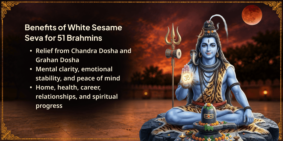 Sawan Grahan Purnima 51 Brahmins White Items Seva