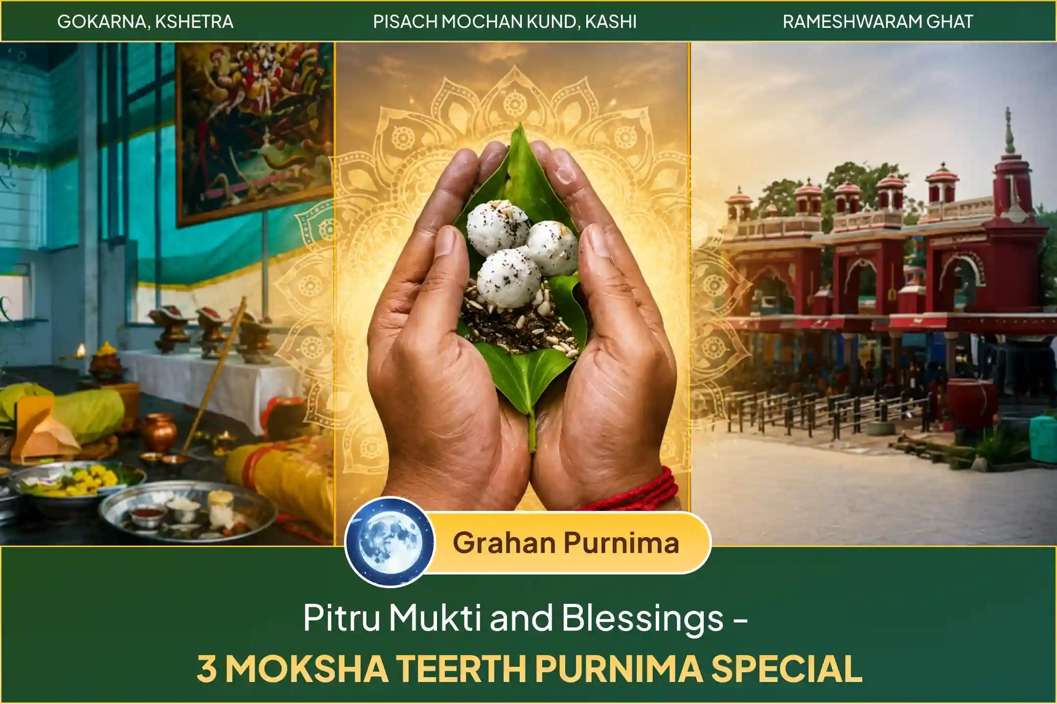 Participate in the Special Gokarna-Kashi-Rameshwaram Ghat Pitru Shanti Puja and Homa to relieve Ancestral Karmic Relief and achieve a peaceful life.