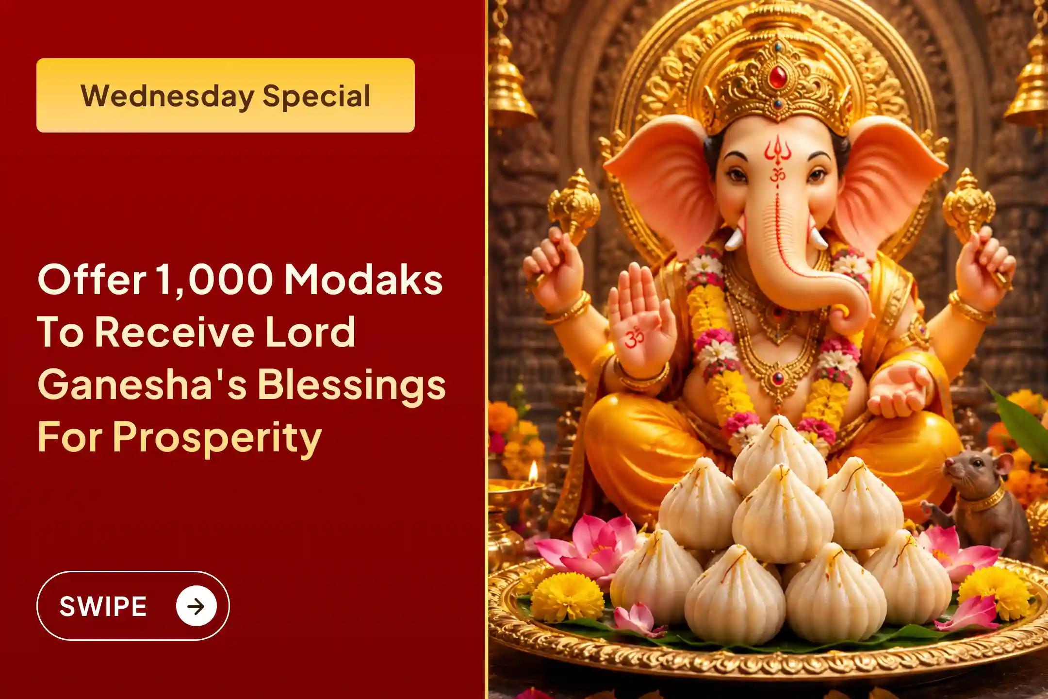 Wednesday's Divine Power: 1000 Modak, 1000 Durva, Blessings for New Beginnings Await!