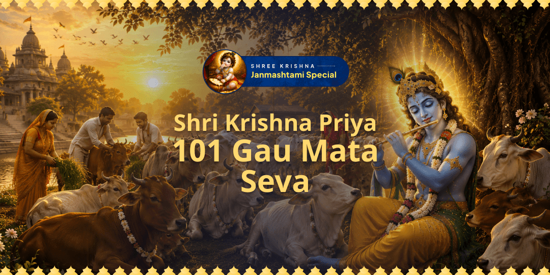 On Krishna's 5,253rd Birthday, Honour the Gopala in Him. Serve 101 Gau Mata at Shri Dham Gaushala, Vrindavan!