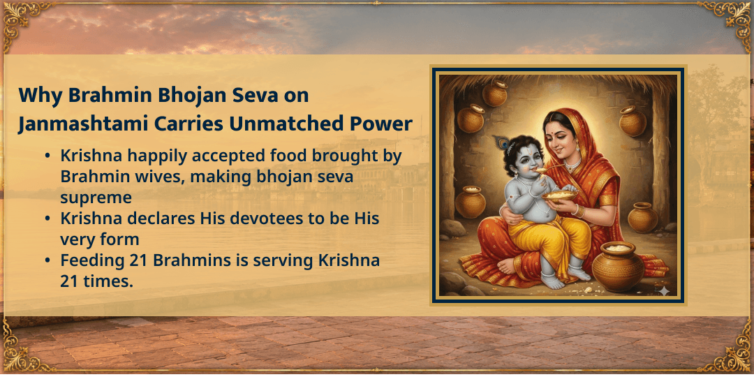Janmashtami Shri Krishna Janmabhoomi Mathura 21 Vaishnav Brahmin Bhojan Seva