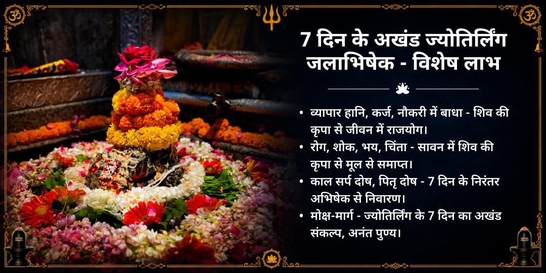सावन संपूर्ण माह 7 दिन ओंकारेश्वर ज्योतिर्लिंग ब्रह्म मुहूर्त जलाभिषेक संकल्प