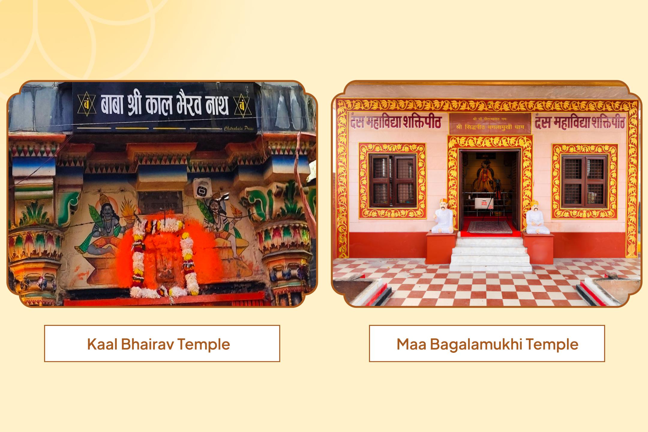 काल भैरव मंदिर, काशी एवं मां बगलामुखी मंदिर, हरिद्वार,उत्तर प्रदेश, उत्तराखंड
